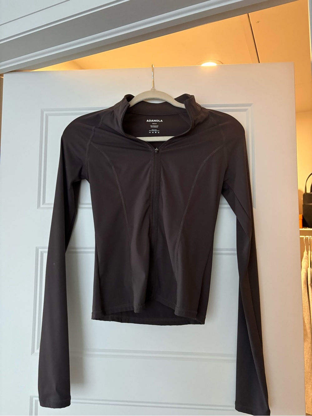 Adanola Women's coffee bean Brown Full-Zip Jacket